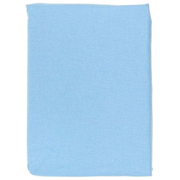 Простыня на резинке "Лагуна, голубой" 1,5 сп. 90х200х27см, бязь гладкокрашенная 121г/м2