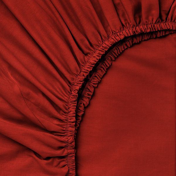 Простыня на резинке "Кармен, бордовый" 1,5 сп. 90х200х27см, бязь гладкокрашенная 121г/м2