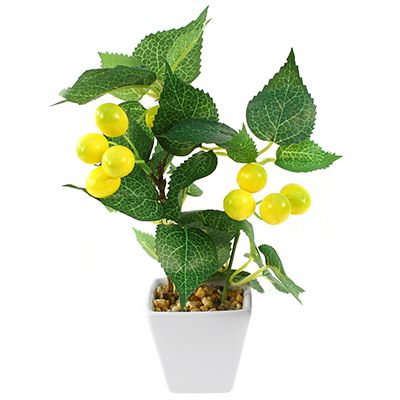 Декоративное дерево "Лимон" h21см в горшке 6,5х6,5см h6,5см