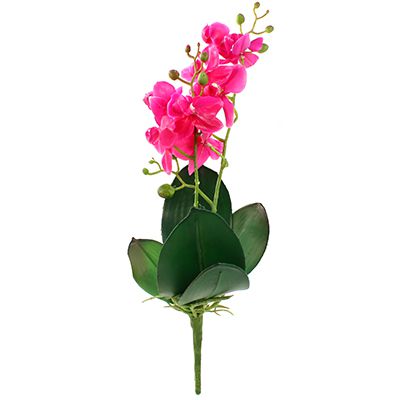Цветок "Орхидея" с корнем 43см пурпурный
