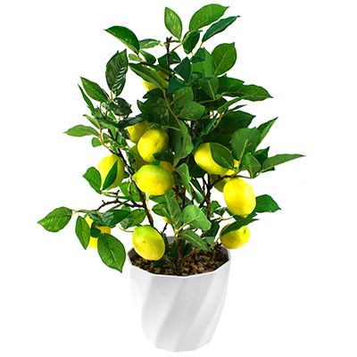 Декоративное дерево "Лимон" h60см в горшке д19,5см h17см