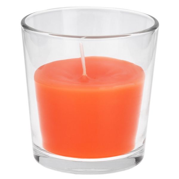 Свеча ароматизированная в стекл. стакане Lumi, время горения 21-22ч, в ассорт.