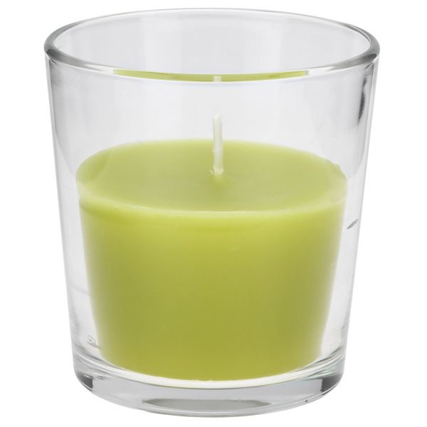Свеча ароматизированная в стекл. стакане Lumi, время горения 21-22ч, в ассорт.