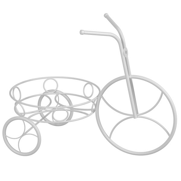 Стойка для цветов "Велосипед" на 1 гор. д25см, металл, белый