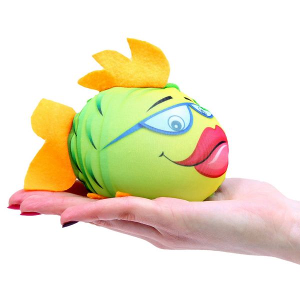 Игрушка-мочалка игрушка растущая в воде "Рыбка" 11х10см, трикотаж/велсофт (Россия)