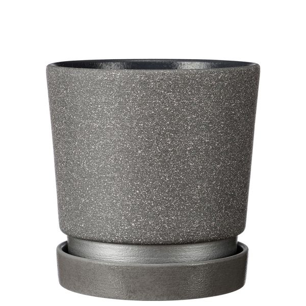 Горшок для цветов керамический "Лакшери" форма платан, 1,1л, 3,2л в ассорт, серый