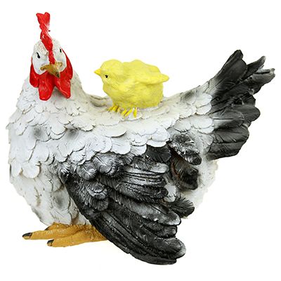 Скульптура-фигура для сада из полистоуна "Курица-наседка" 33х30см