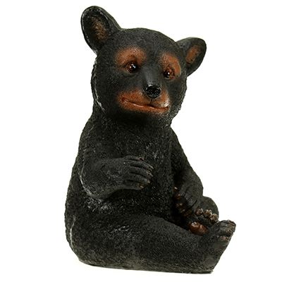 Скульптура-фигура для сада из полистоуна "Медвежонок с лапкой"