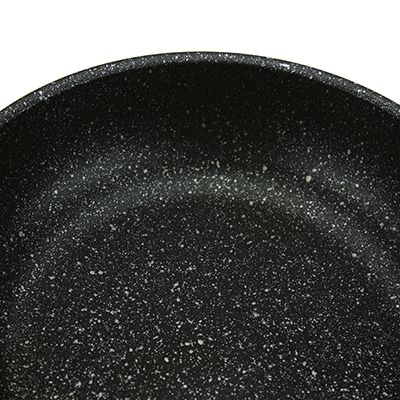 Сковорода "Мрамор темный" литая д26см, h6см, АП Greblon, бакел.руч, линия "Marble induction"