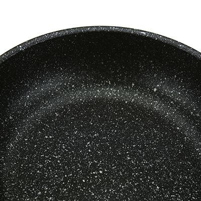 Сковорода "Мрамор темный" литая д28см, h6,5см, АП Greblon, бакел.руч, линия "Marble induction"