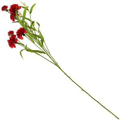 Букет "Гвоздика" 70см, цветки из ткани, красный