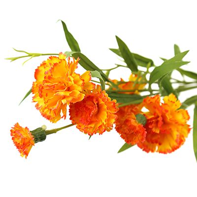 Букет "Гвоздика" 70см, цветки из ткани, оранжевый