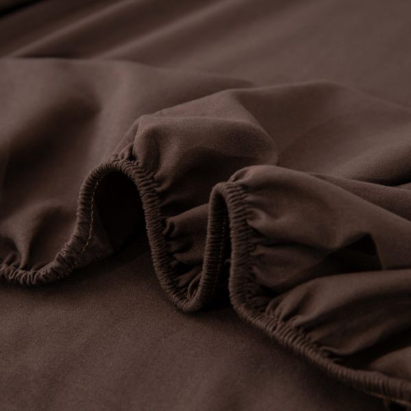 Комплект постельного белья Однотонный Сатин на резинке CSR029