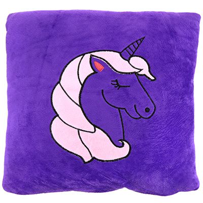 Подушка декоративная "Единорог", 32*35см, Фиолетовый