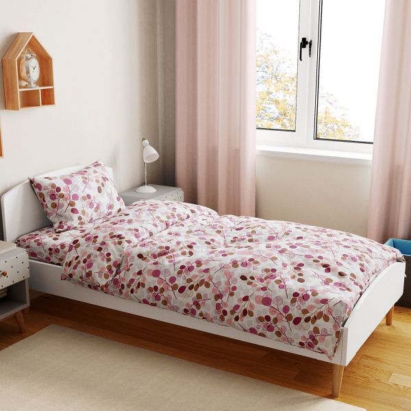 Комплект постельного белья "Эвкалипт, розовый б/з", 1,5сп, бязь 121 г/м2 в ассорт.