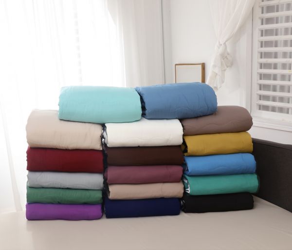 Комплект постельного белья Однотонный Сатин с Одеялом (простынь на резинке) FBR013