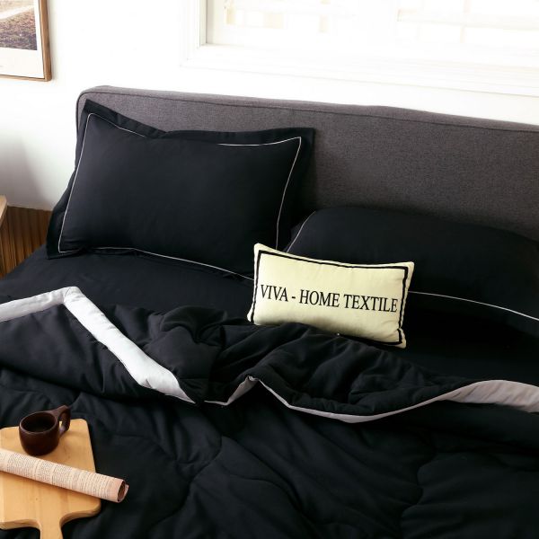 Комплект постельного белья Однотонный Сатин с Одеялом FB004