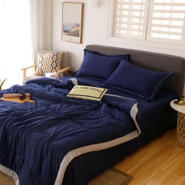 Комплект постельного белья Однотонный Сатин с Одеялом FB012