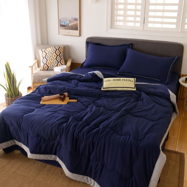 Комплект постельного белья Однотонный Сатин с Одеялом (простынь на резинке) FBR012