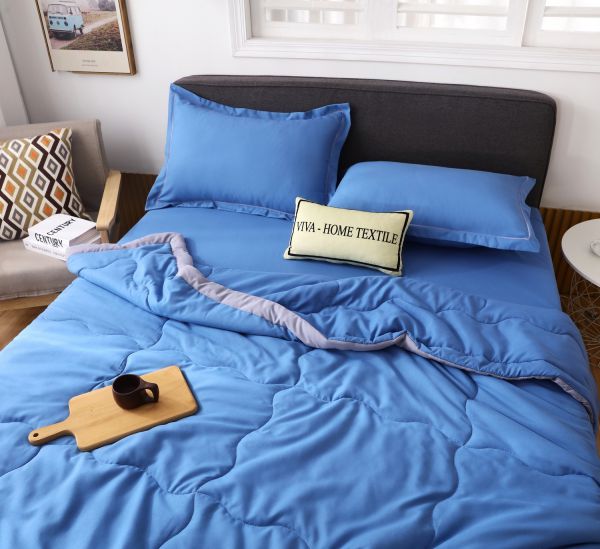 Комплект постельного белья Однотонный Сатин с Одеялом (простынь на резинке) FBR013