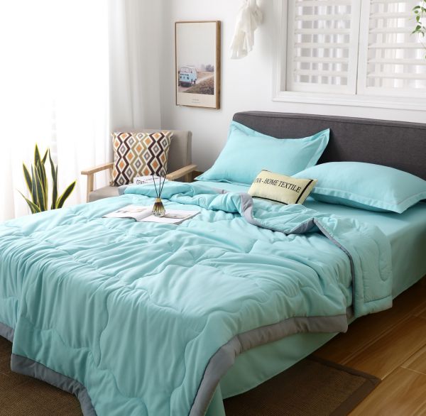 Комплект постельного белья Однотонный Сатин с Одеялом (простынь на резинке) FBR015