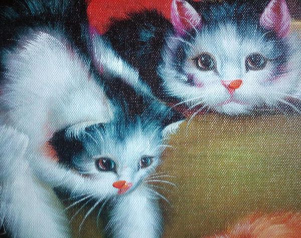 Картина Играющие котята 50х40см в раме