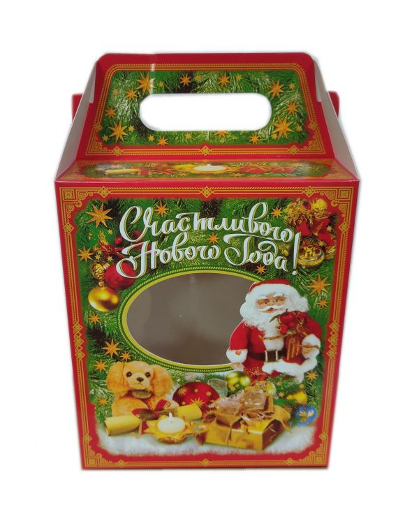 Коробка подарочная для сладостей Счастливого Нового Года, 17х26,5х12см