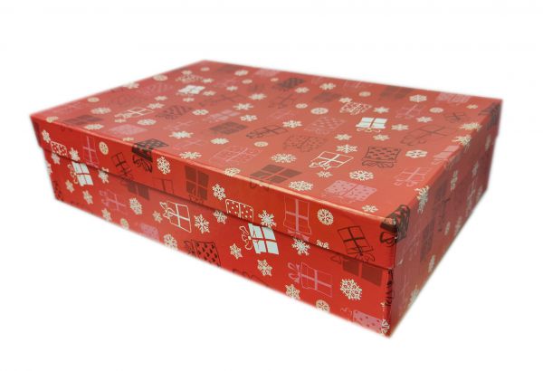 Коробка подарочная красная, размер в ассортименте