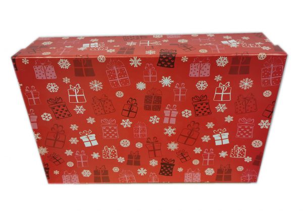 Коробка подарочная красная, размер в ассортименте