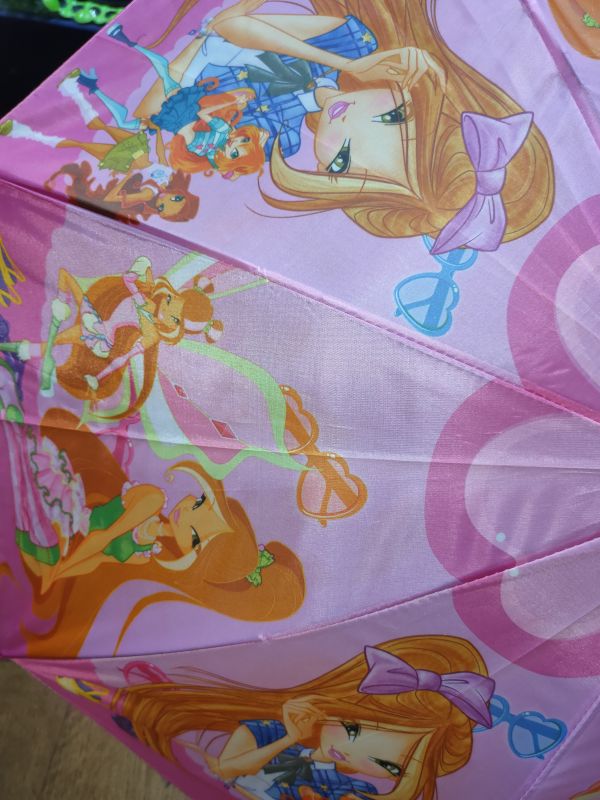 Детский зонт-трость полуавтомат "Принцессы", розовый