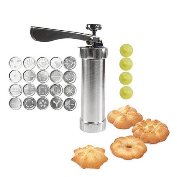 Кондитерский шприц-пресс для печенья Biscuits 450мл, 22см, д5,5см, 10 насадок