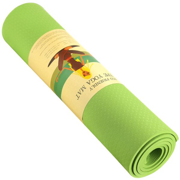 Коврик для йоги "Тиснение", 61х183, зеленый