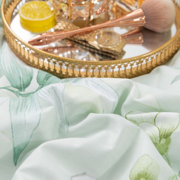 Комплект постельного белья Сатин с Одеялом (простынь на резинке) OBR079