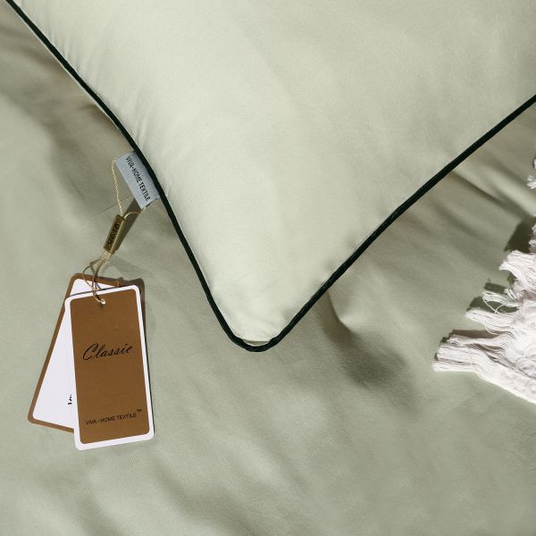 Комплект постельного белья Однотонный Сатин Элитный на резинке OCER012