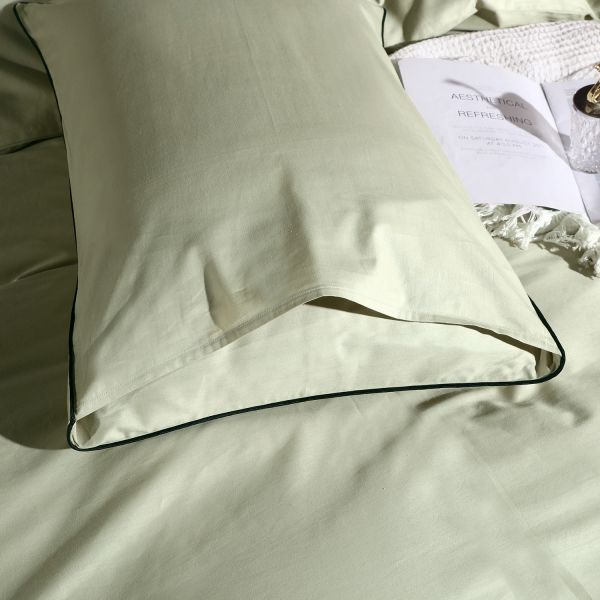 Комплект постельного белья Однотонный Сатин Элитный на резинке OCER012