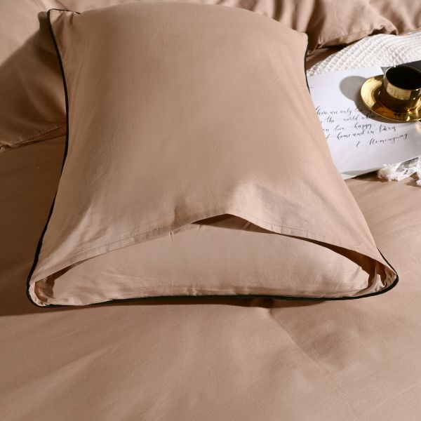 Комплект постельного белья Однотонный Сатин Элитный на резинке OCER015