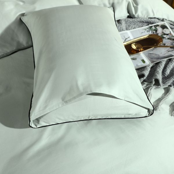 Комплект постельного белья Однотонный Сатин Элитный на резинке OCER016