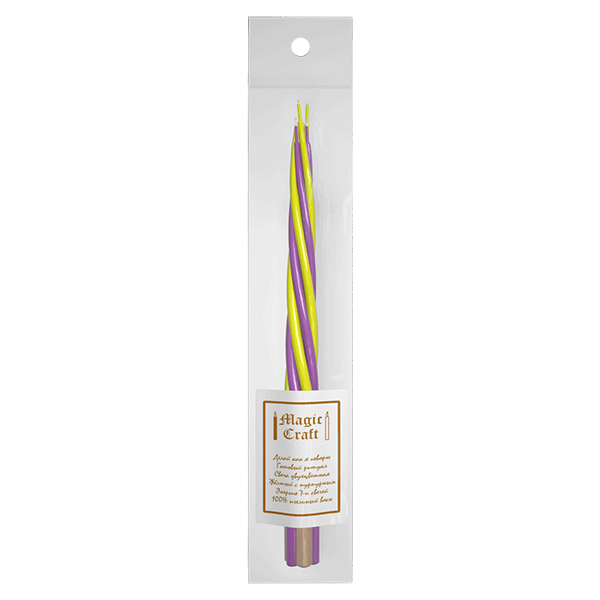 Свеча Ритуальная двухцветная скрутка 7 свечей 20 см, в ассортименте
