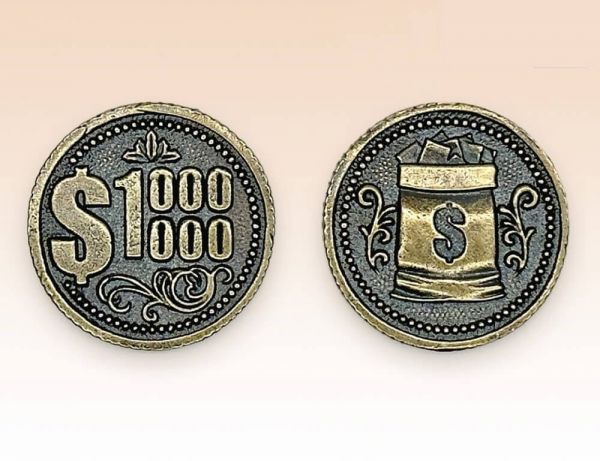Талисман Счастливая монета 1000000$ в упаковке