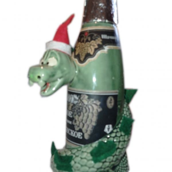 Штоф подарочный Дракон на бутылке керам. Символ 2024