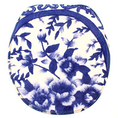 Комплект ковриков для ванной и туалета "Синие цветы", 3 пред.