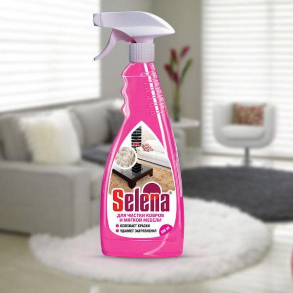Средство для чистки ковров и мебели "Ковроль" с пятновывод. с триггером, Selena, 500мл