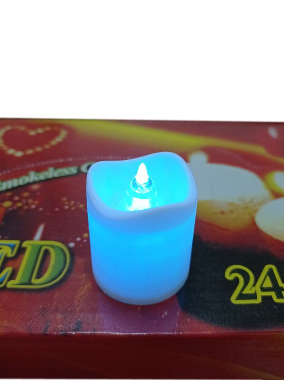 Свеча электронная LED h5,5см с эффектом пламени RGB