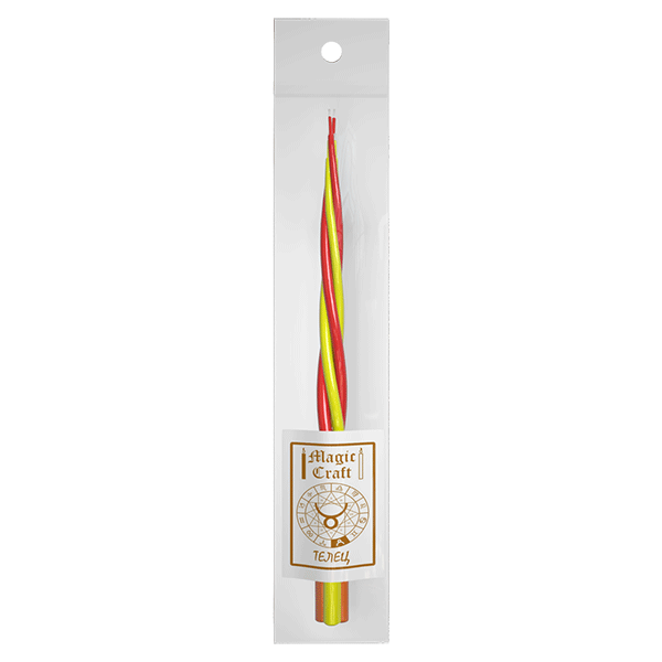 Свеча зодиакальная скрутка 4 свечи 20 см, 12 знаков в ассортименте Magic Craft