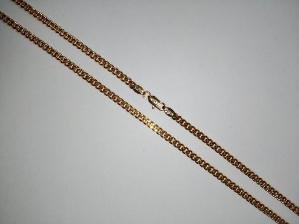 Цепочка на шею панцирное плетение, золото, 60 см