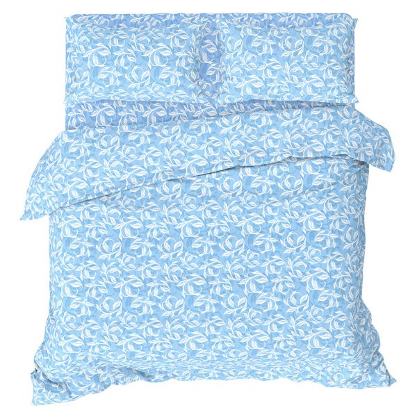 Комплект постельного белья "Вьюнок, голубой", поплин 115г/м2, в ассортим.